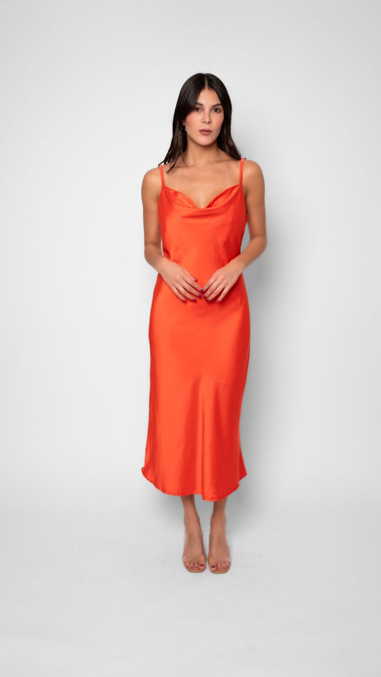 VESTIDO LISO ORANGE